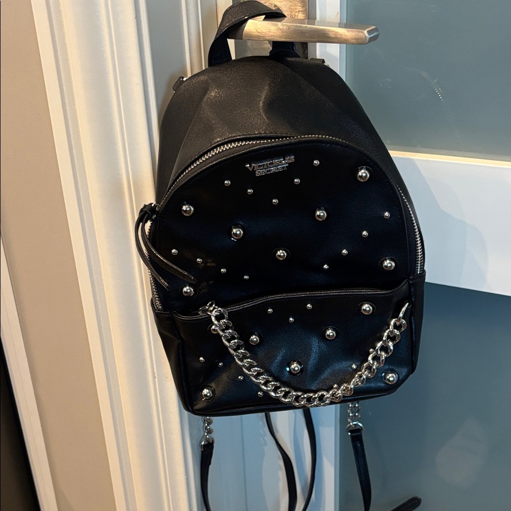 Victoria's Secret Black Backpack with Silver Accents - Picture 7 of 8